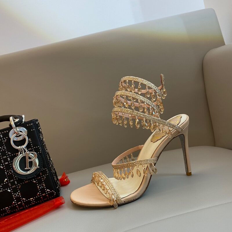 Rene Caovilla 2023 New Classic Snake-shaped Strappy Sandals