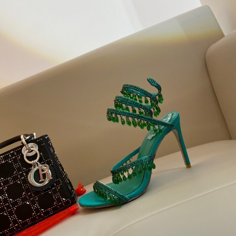 Rene Caovilla 2023 New Classic Snake-shaped Strappy Sandals