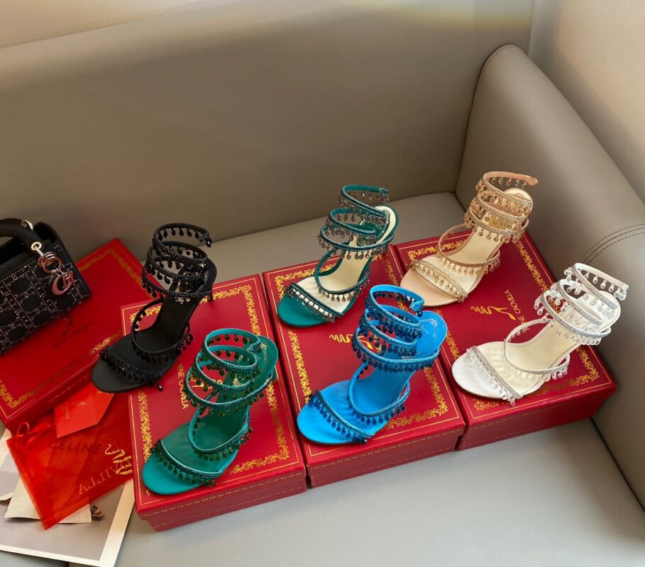 Rene Caovilla 2023 New Collection Snake-shaped Strappy Sandals