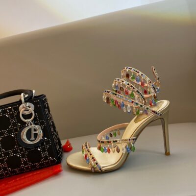 Rene Caovilla 2023 New Classic Snake-shaped Strappy Sandals