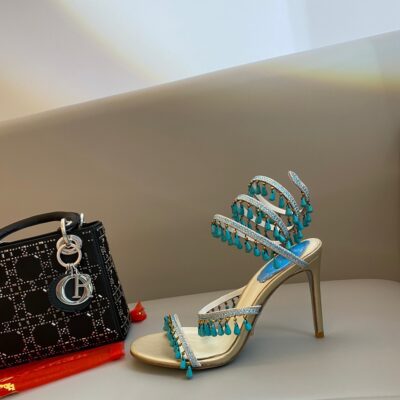 Rene Caovilla 2023 New Classic Snake-shaped Strappy Sandals