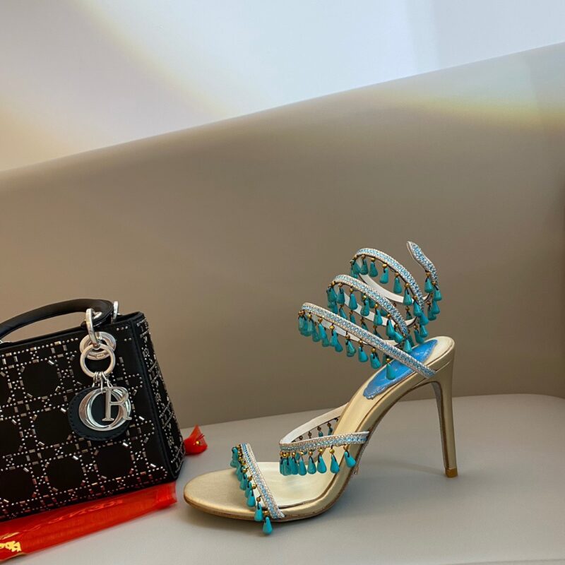 Rene Caovilla 2023 New Classic Snake-shaped Strappy Sandals