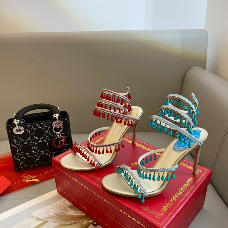 Rene Caovilla 2023 New Collection Snake-shaped Strappy Sandals