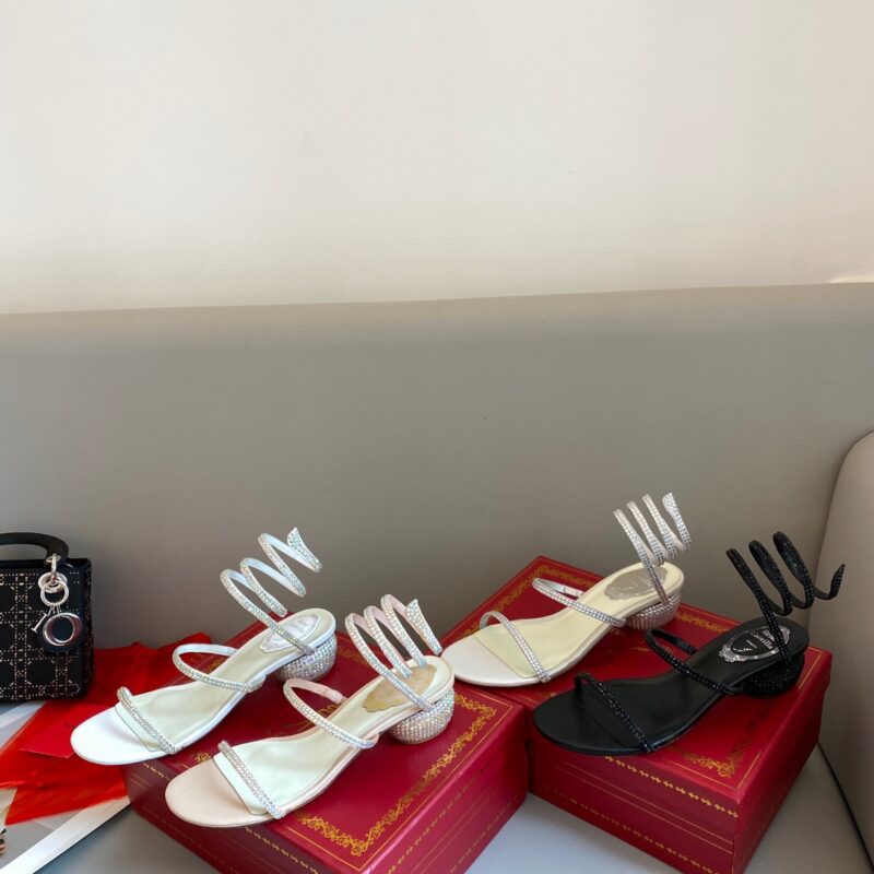 Rene Caovilla 2023 New Collection Snake-shaped Strappy Sandals