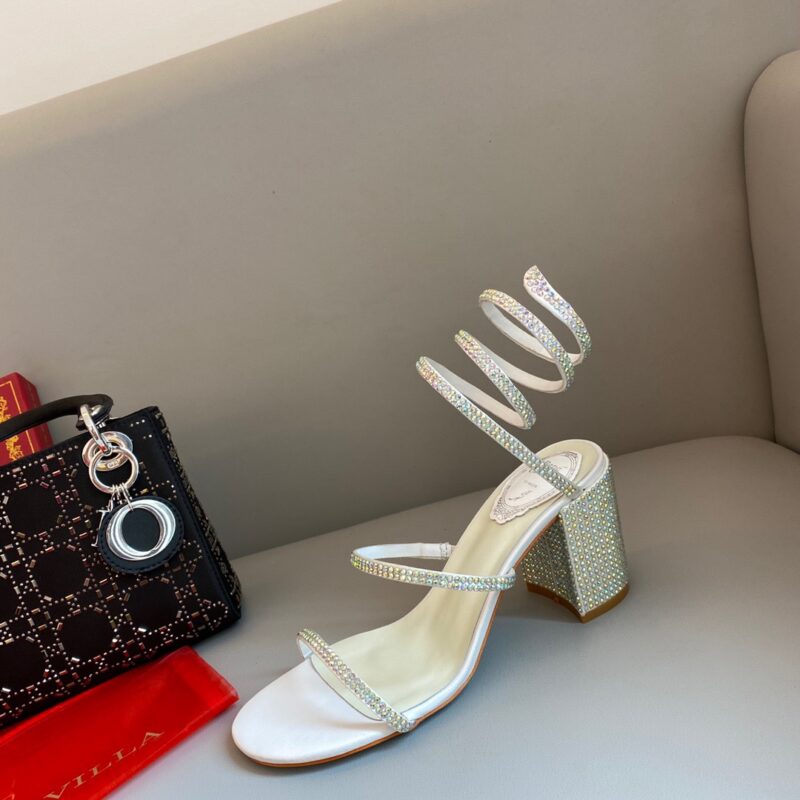 Rene Caovilla 2023 New Snake-shaped Strappy Heel Sandals