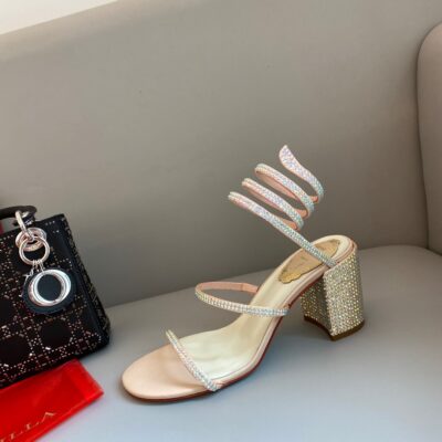 Rene Caovilla 2023 New Snake-shaped Strappy Heel Sandals