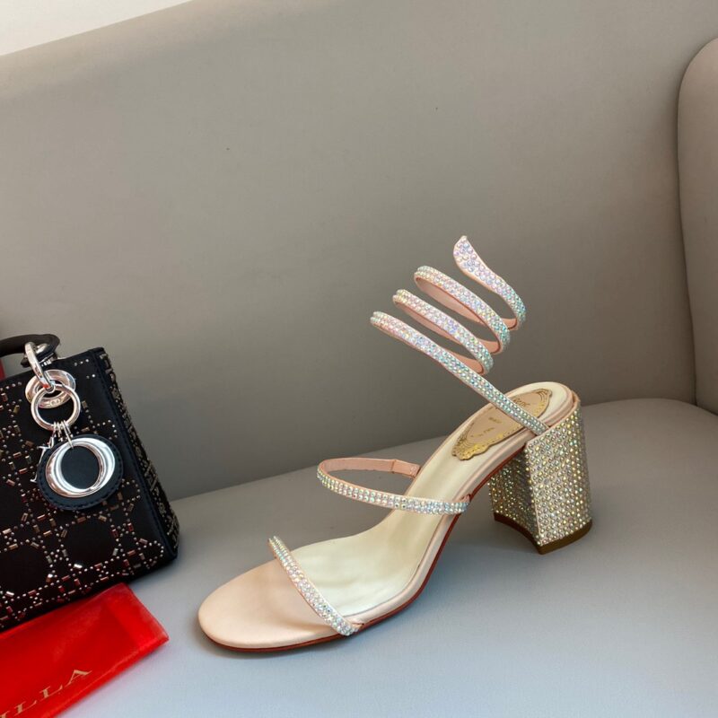 Rene Caovilla 2023 New Snake-shaped Strappy Heel Sandals