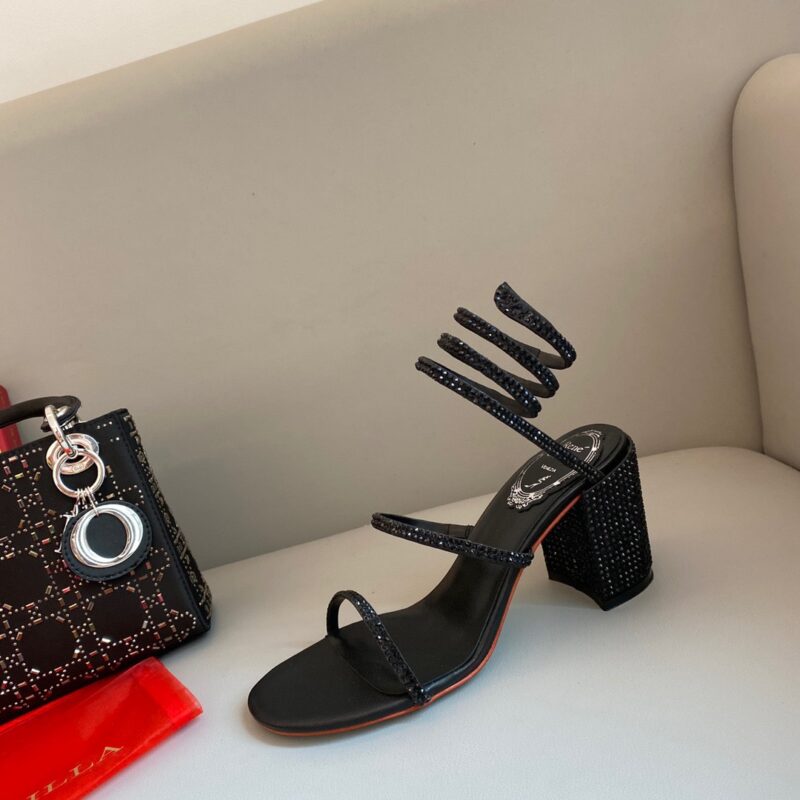 Rene Caovilla 2023 New Snake-shaped Strappy Heel Sandals