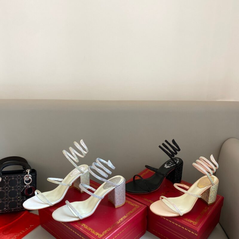 Rene Caovilla 2023 New Snake-shaped Strappy Heel Sandals Collection