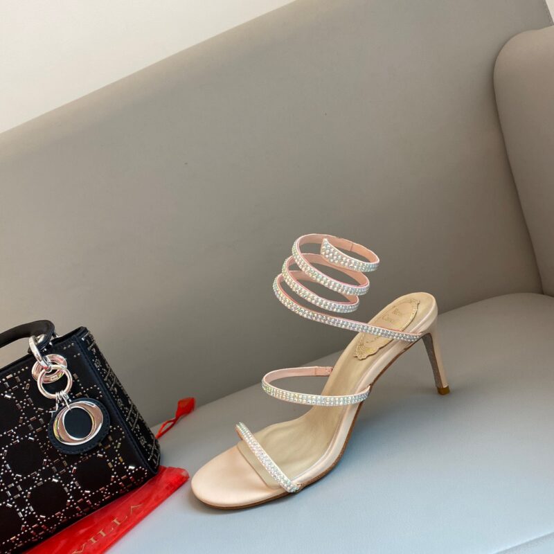 Rene Caovilla 2023 New Snake-shaped Strappy Heel Sandals