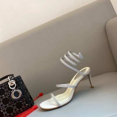Rene Caovilla 2023 New Snake-shaped Strappy Heel Sandals