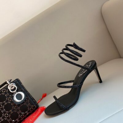 Rene Caovilla 2023 New Snake-shaped Strappy Heel Sandals