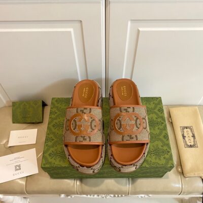 Gucci 2023 New Thick-sole Sandals