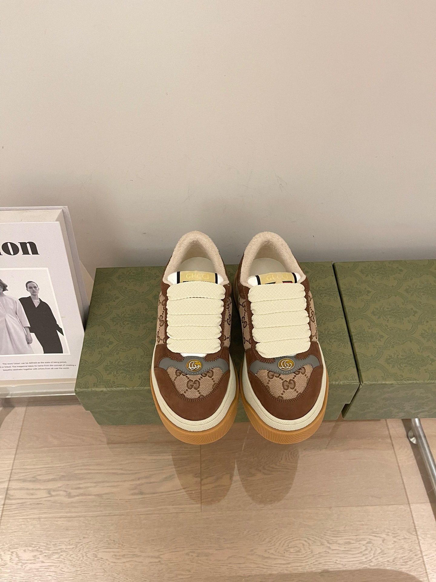 Gucci 2023 Thick-soled Dirty Shoes for Couples - Image 2