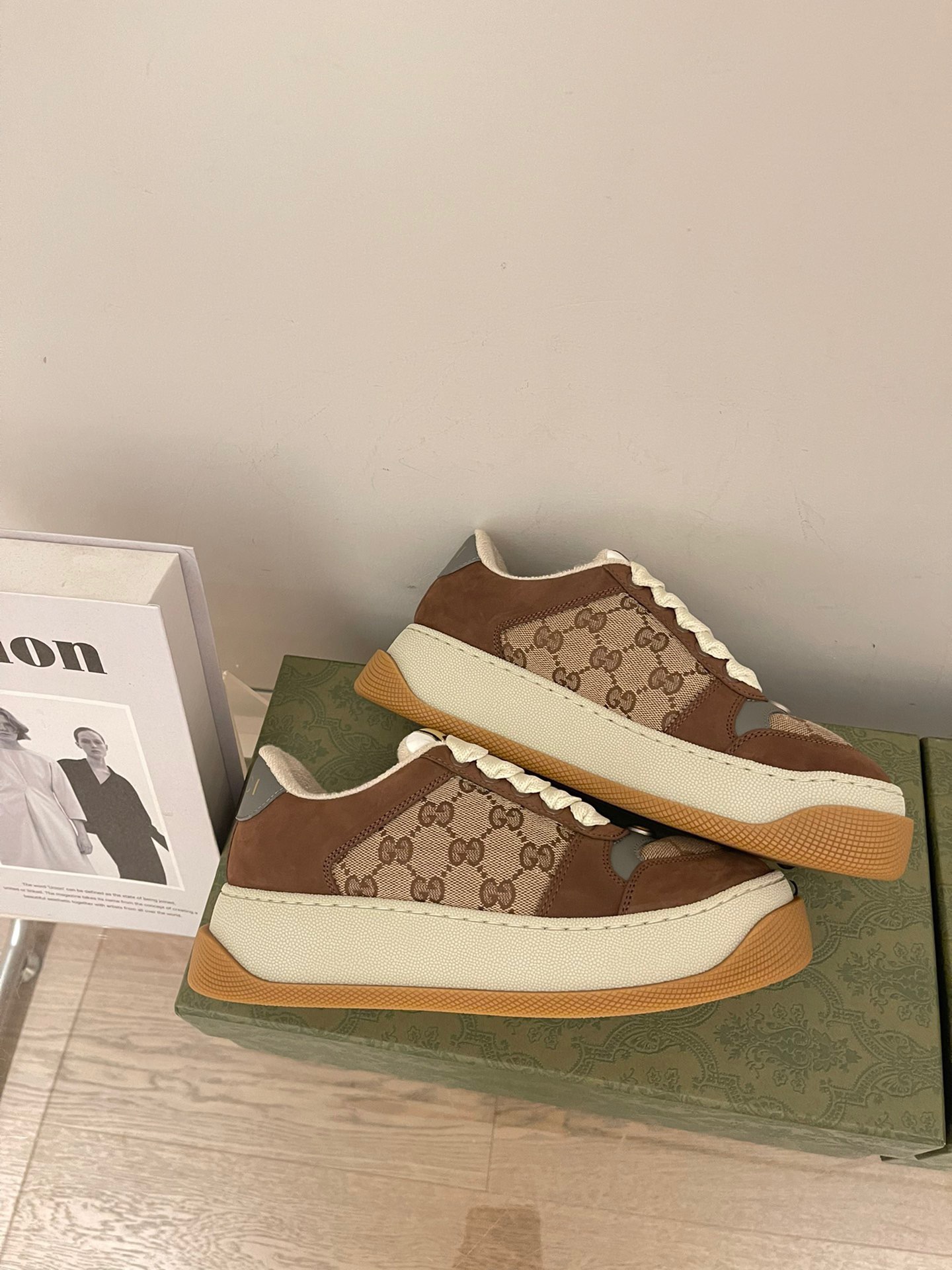 Gucci 2023 Thick-soled Dirty Shoes for Couples - Image 4