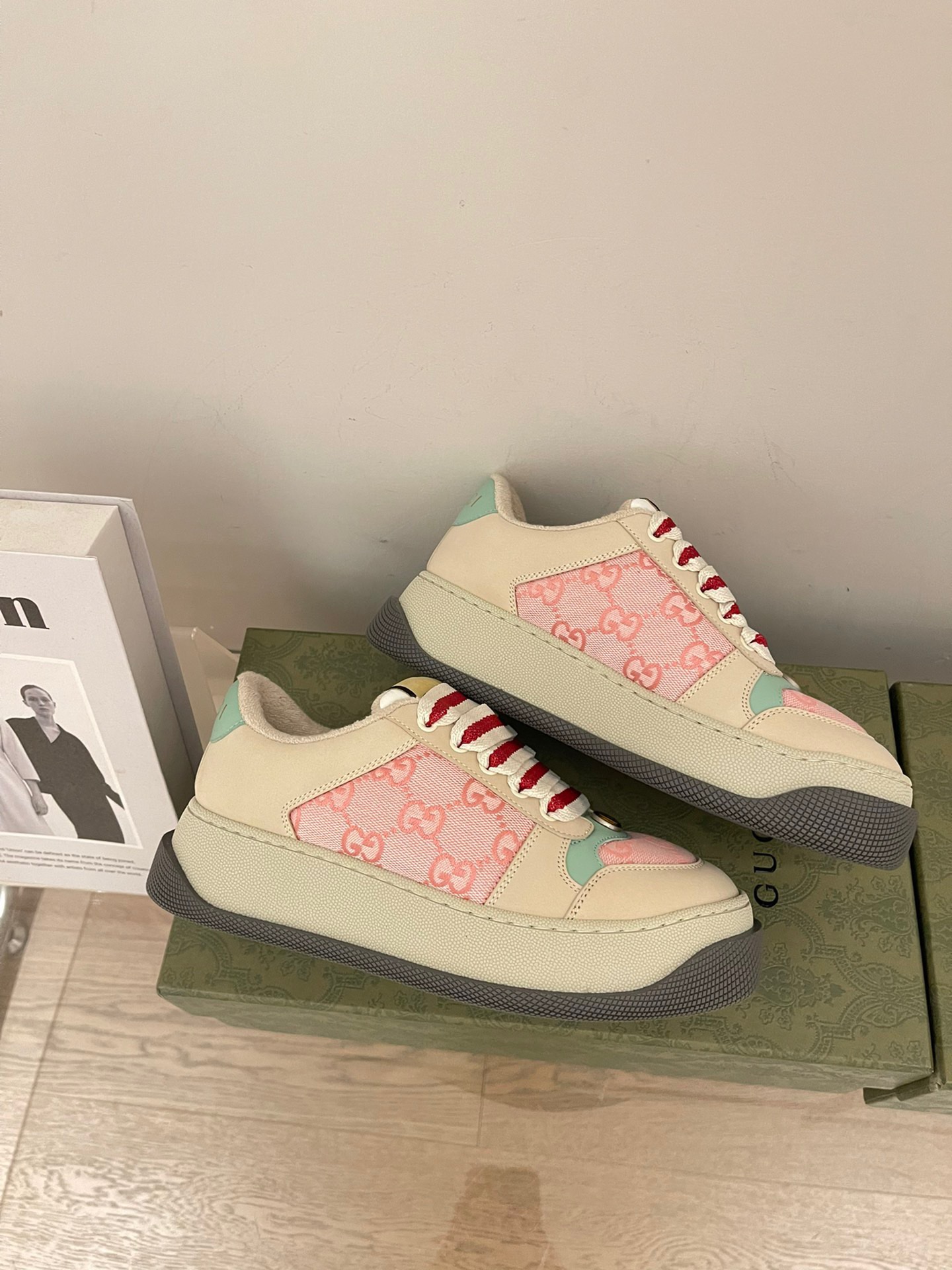 Gucci 2023 Thick-soled Dirty Shoes for Couples - Image 3