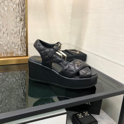 Chanel 2023 New Wedge Sandals