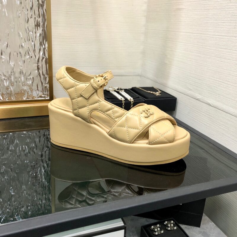 Chanel 2023 New Wedge Sandals