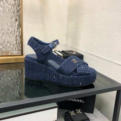 Chanel 2023 New Wedge Sandals