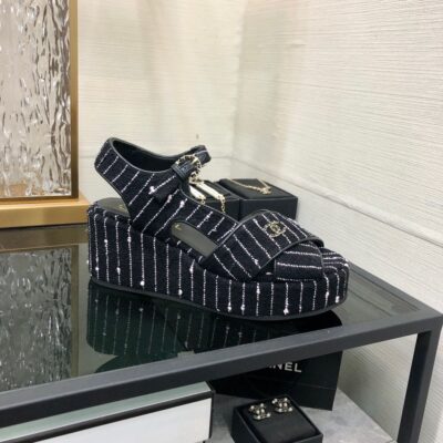Chanel 2023 New Wedge Sandals