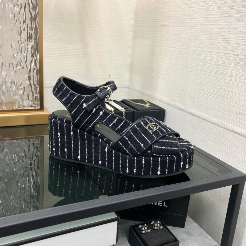 Chanel 2023 New Wedge Sandals