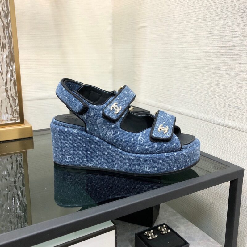 Chanel 2023 New Wedge Sandals