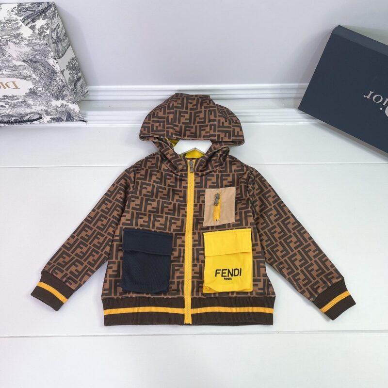 Fendi Kids Hooded Windbreaker