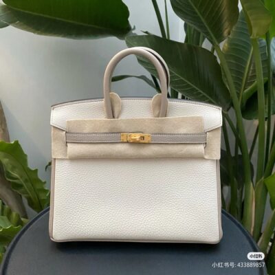 Birkin 25 Gris Asphalte & Amp; Craie Epsom GHW