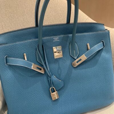 Birkin 35 Blue Jean Togo PHW