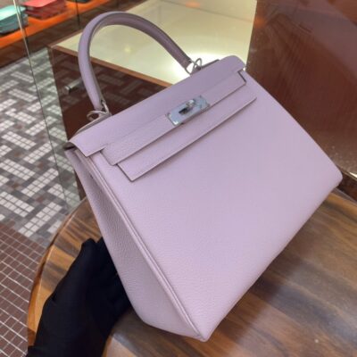Kelly 28 Togo Mauve Pale