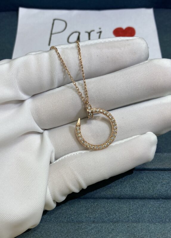 Full Diamond Nail Necklace, Yellow