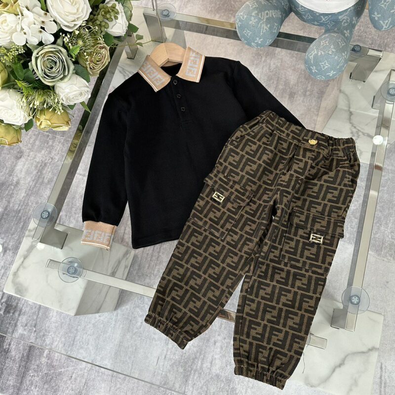 Fendi Black Shirt & Trousers