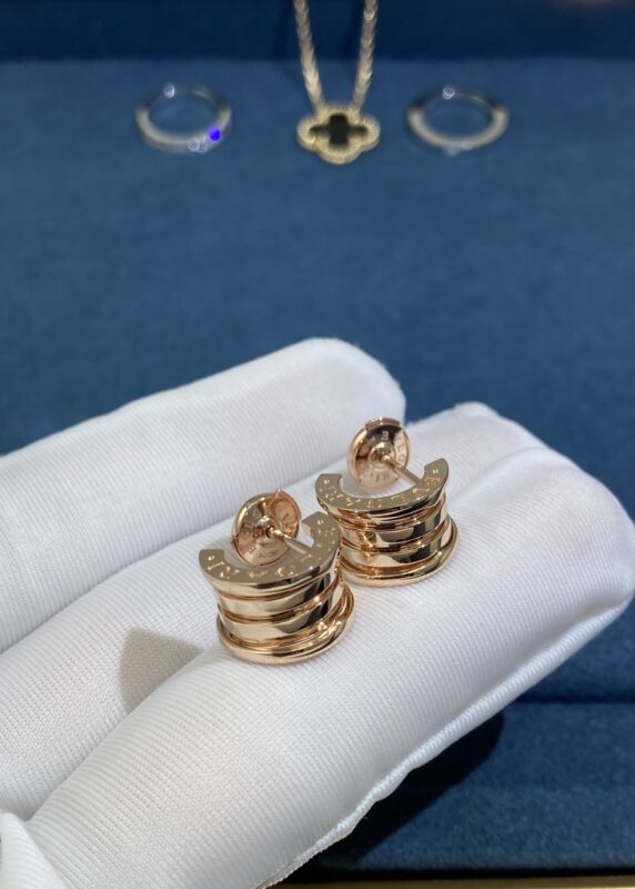 Spring Earrings, Rose Gold