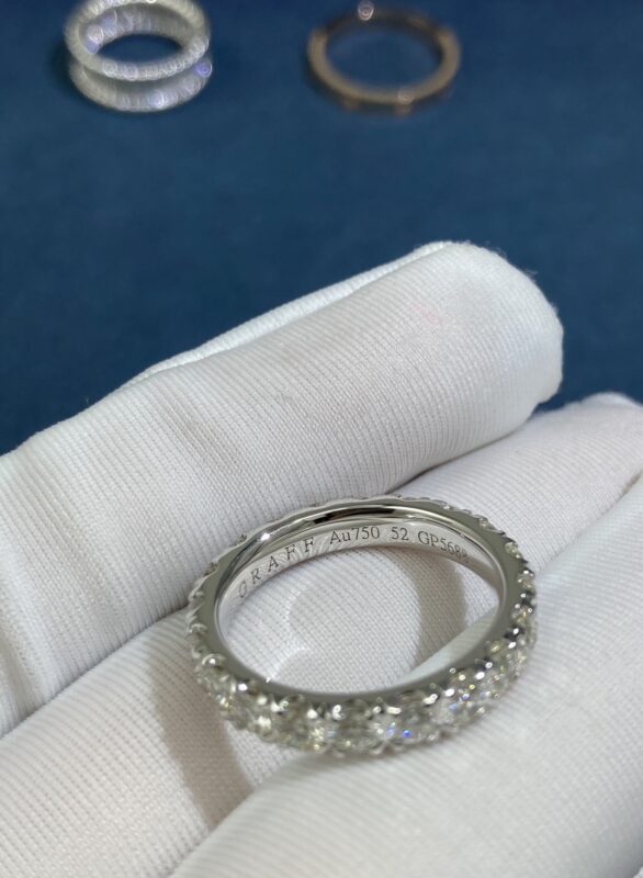 Row of Diamonds, White Gold Ring