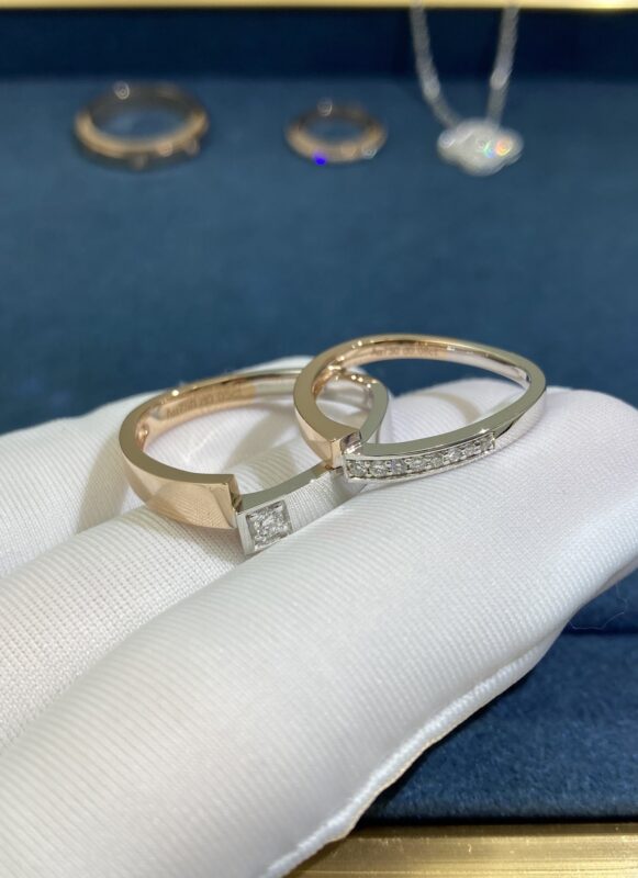 Two-Tone Ring, Rose Gold + White Gold