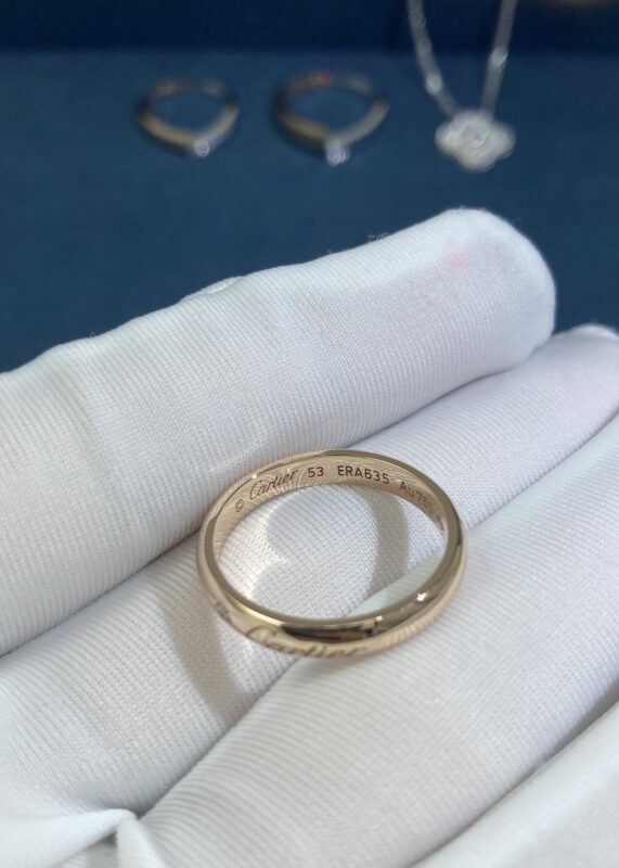 One Diamond Logo Ring, Rose Gold