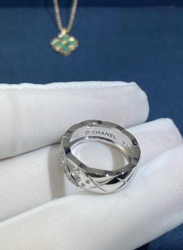 Diamond Band Ring, White Gold