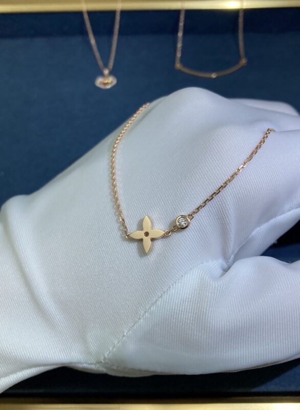 LV Necklace, Rose Gold