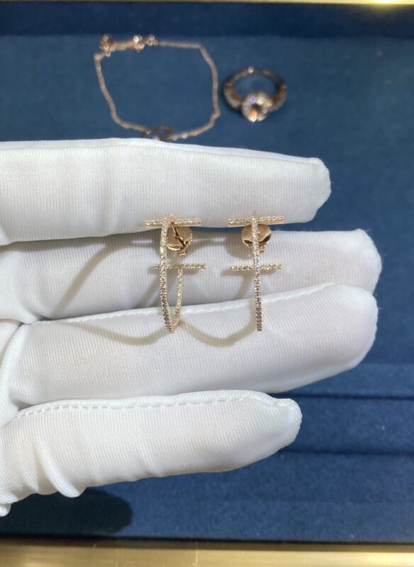 Tiffany’s Home Diamond Stud Earrings, Rose Gold