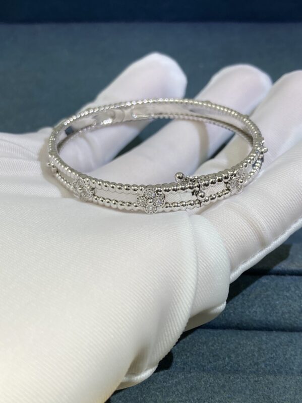 Narrow Kaleidoscope Bracelet, White Gold