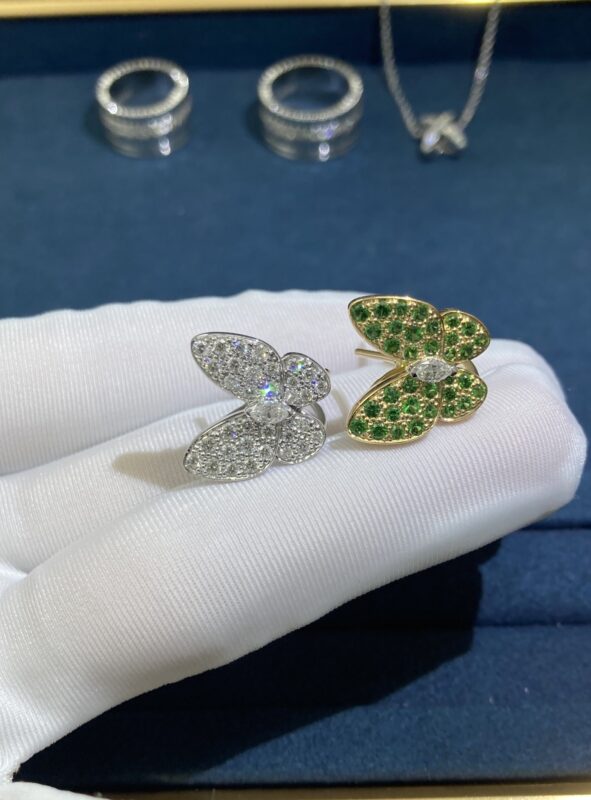 AB Butterfly Ear Pats, Platinum + Gold