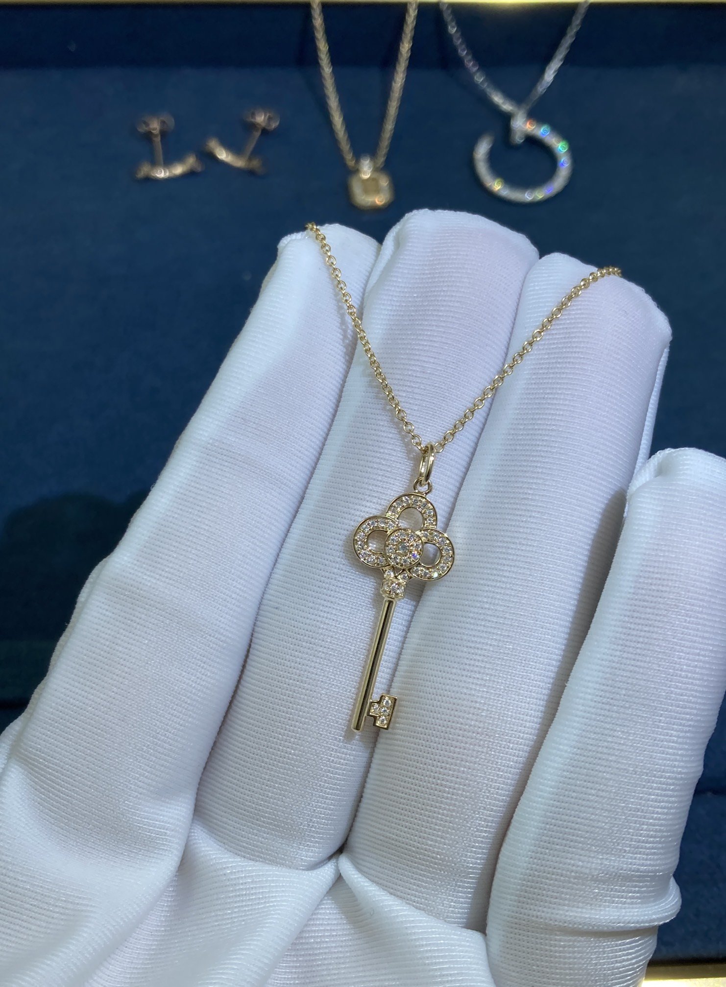 50172.jpg Key necklace, yellow gold - Image 1