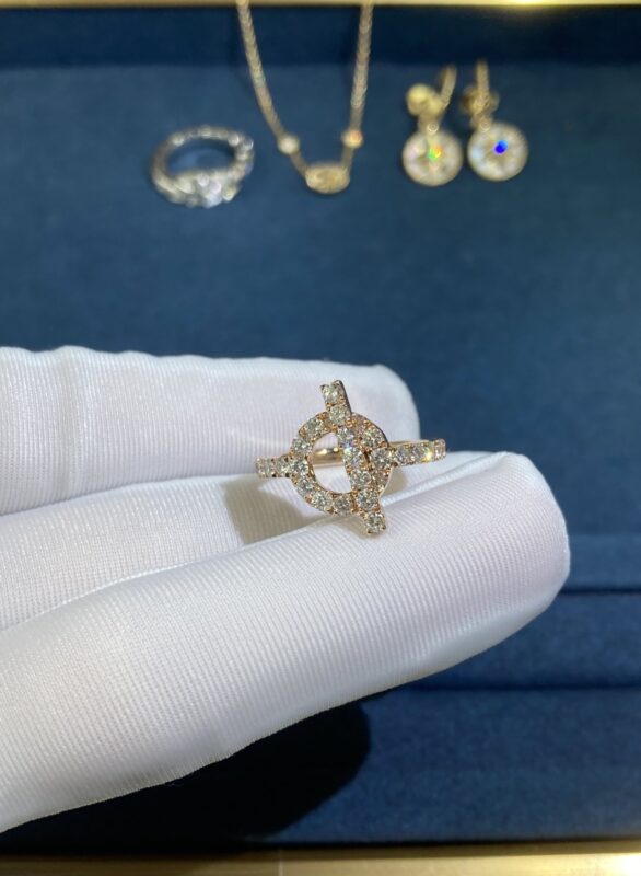 Little Q Full Diamond Ring, Rose Gold