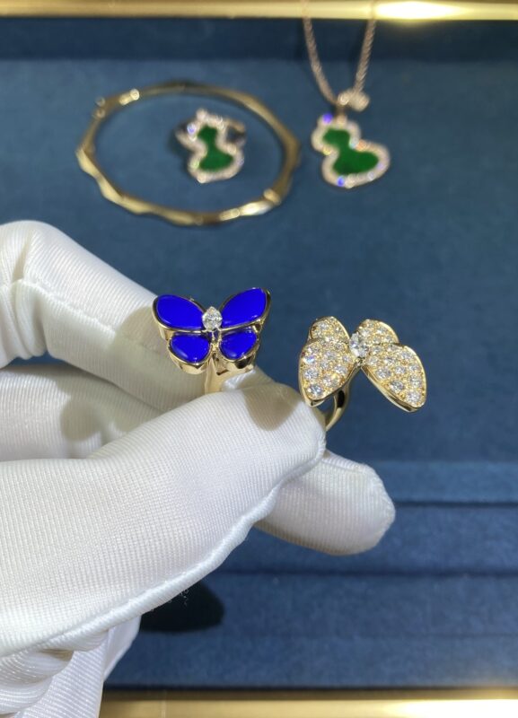 Double Butterfly Ring, Yellow Gold