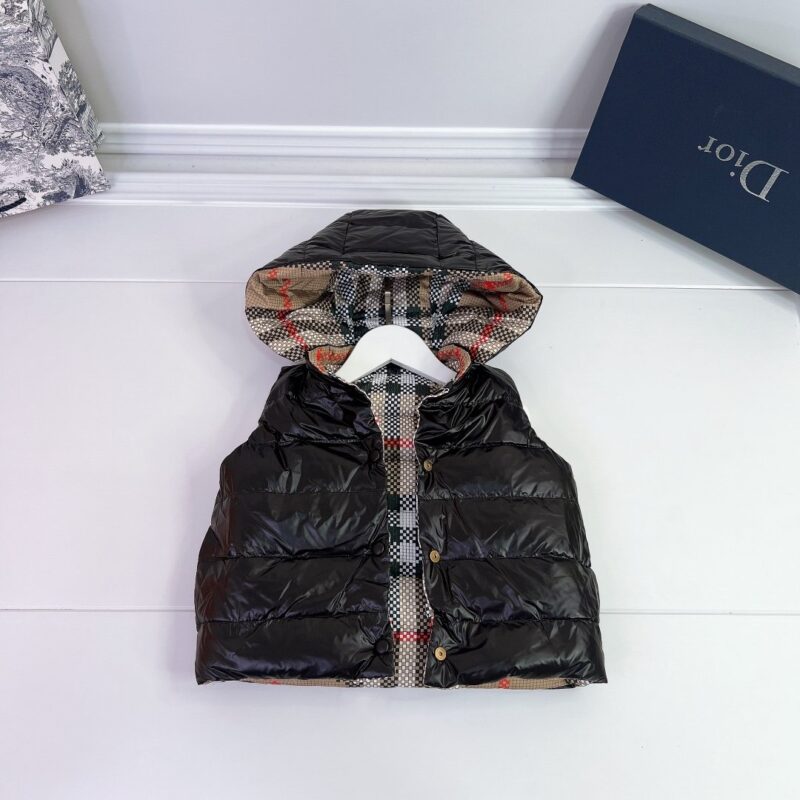 Burberry Kid’s Double-sided Hooded Vest