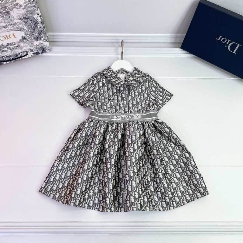 Dior Kid’s Collar Stand Dress