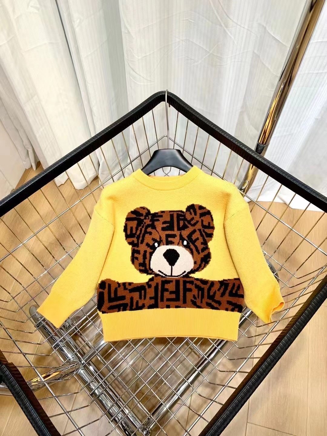 54789.jpg Fendi Teddy Bear Yellow Swaeter - Image 1