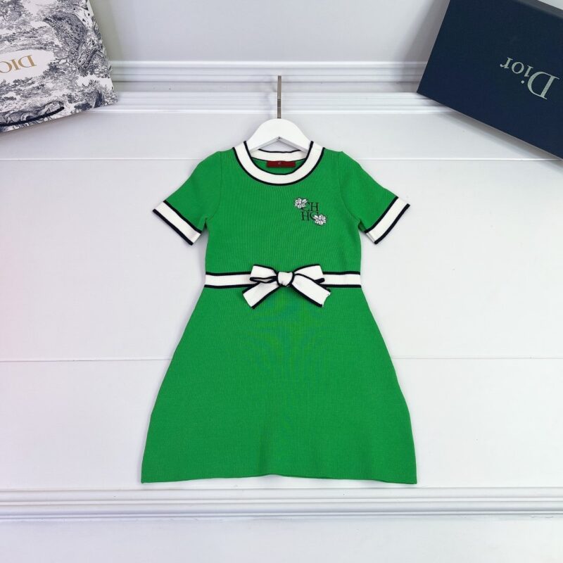 Chanel Kid’s Short-sleeved Knittedd Dress