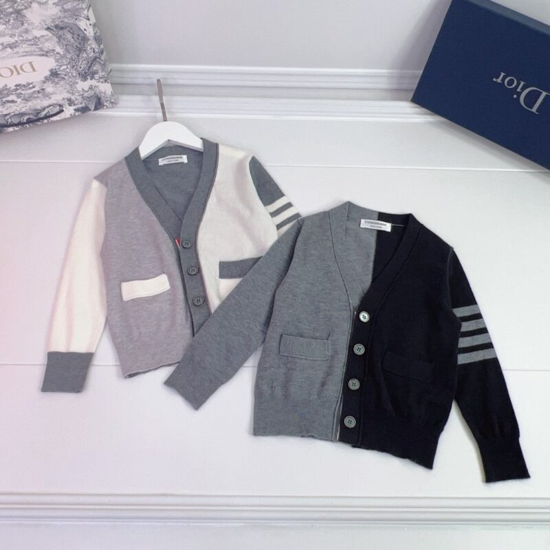Thom Browne Kid’s Button Cardigan