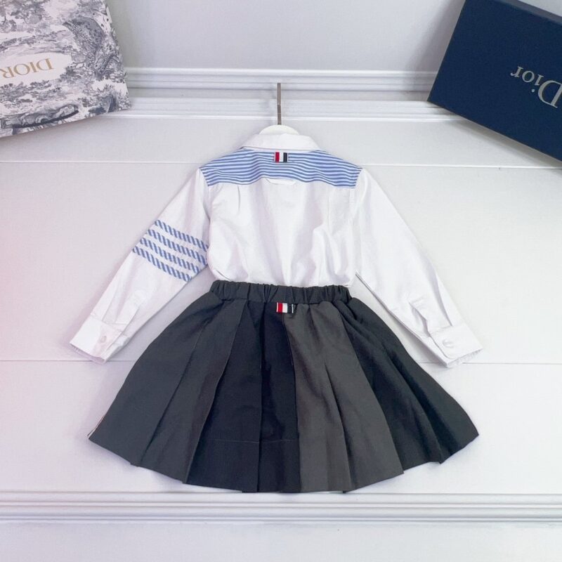 Thom Browne White Shirt & Skirt